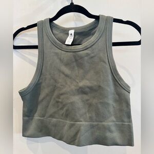 Olive Green Seamless Workout Tank (Large)